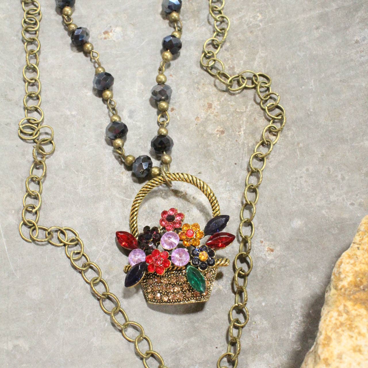 Flower Pickin' Layered Pendant Necklace - Juli's Wearable Art