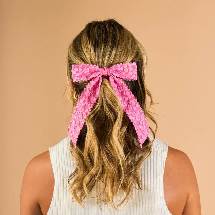 Flower Scallop Hair Bows - Juli's Wearable Art