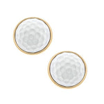 Flynn Golf Ball Stud Earrings in White - Juli's Wearable Art