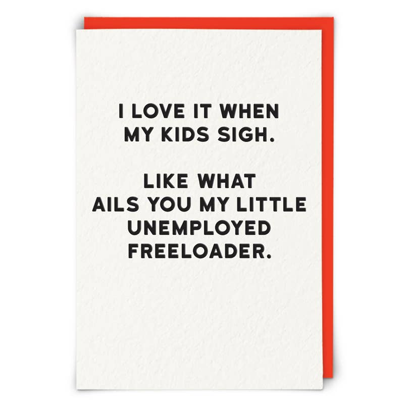 Freeloader Greeting Card - Juli's Wearable Art