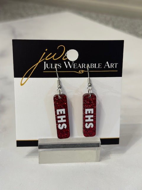 Game Day Local School Stick Earrings - Juli's Wearable Art