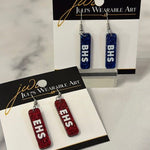 Game Day Local School Stick Earrings - Juli's Wearable Art