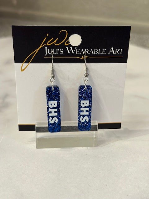 Game Day Local School Stick Earrings - Juli's Wearable Art