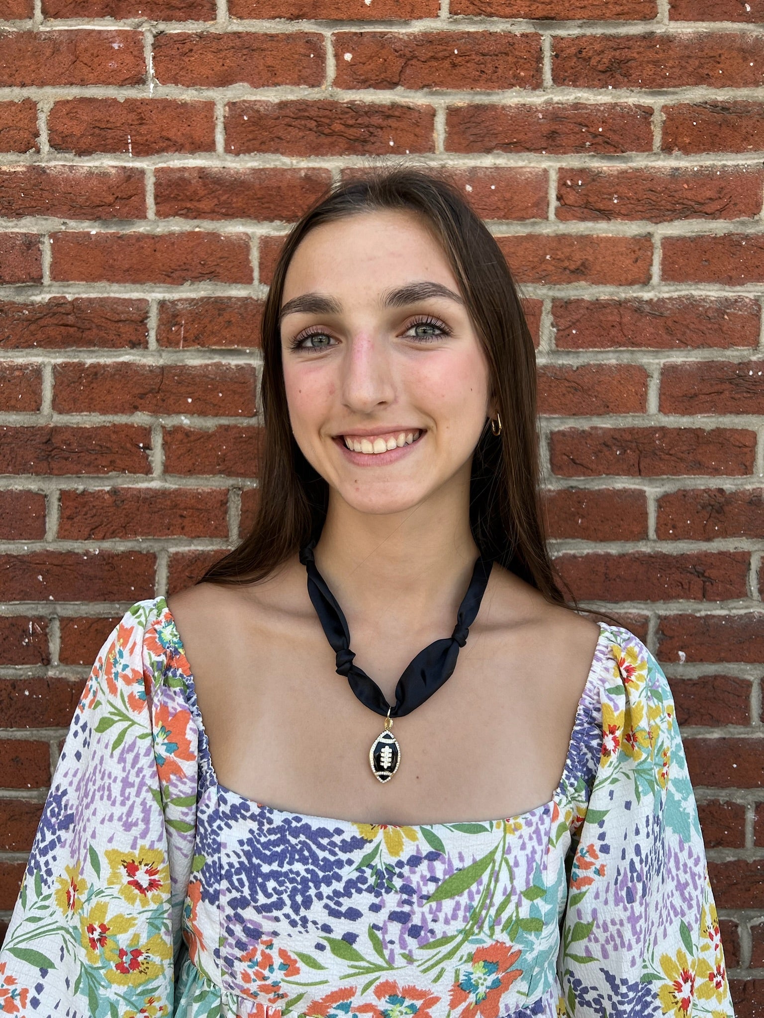 Game Day Scarf Necklaces with Football Charms - Juli's Wearable Art