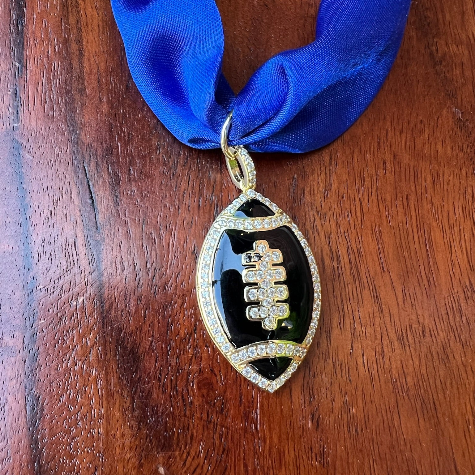 Game Day Scarf Necklaces with Football Charms - Juli's Wearable Art