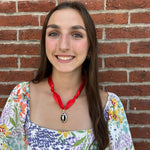 Game Day Scarf Necklaces with Football Charms - Juli's Wearable Art