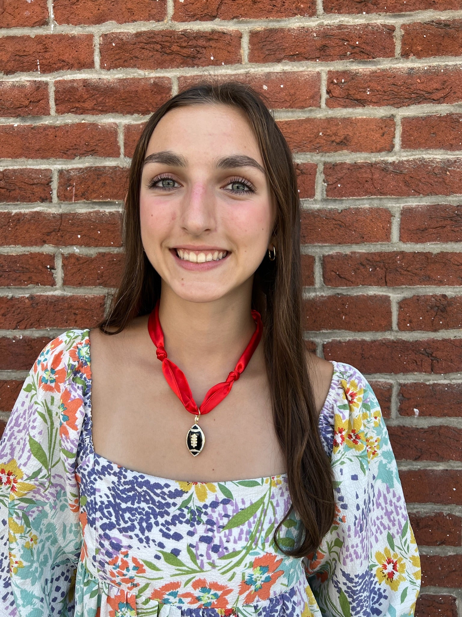 Game Day Scarf Necklaces with Football Charms - Juli's Wearable Art