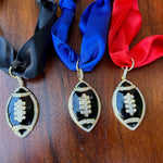 Game Day Scarf Necklaces with Football Charms - Juli's Wearable Art