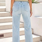 Game Day Sequin High Waist Patchwork Shift Jeans - Juli's Wearable Art