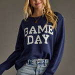 Game Day Sweater | Navy - Juli's Wearable Art