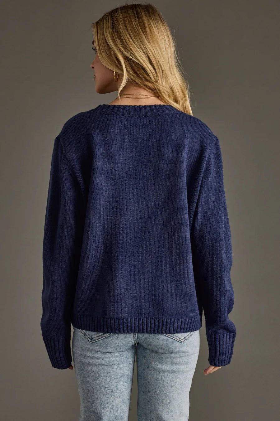 Game Day Sweater | Navy - Juli's Wearable Art