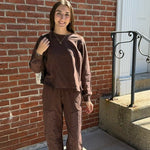 Garment Dyed Patch Drawstring Pants | Espresso - Juli's Wearable Art