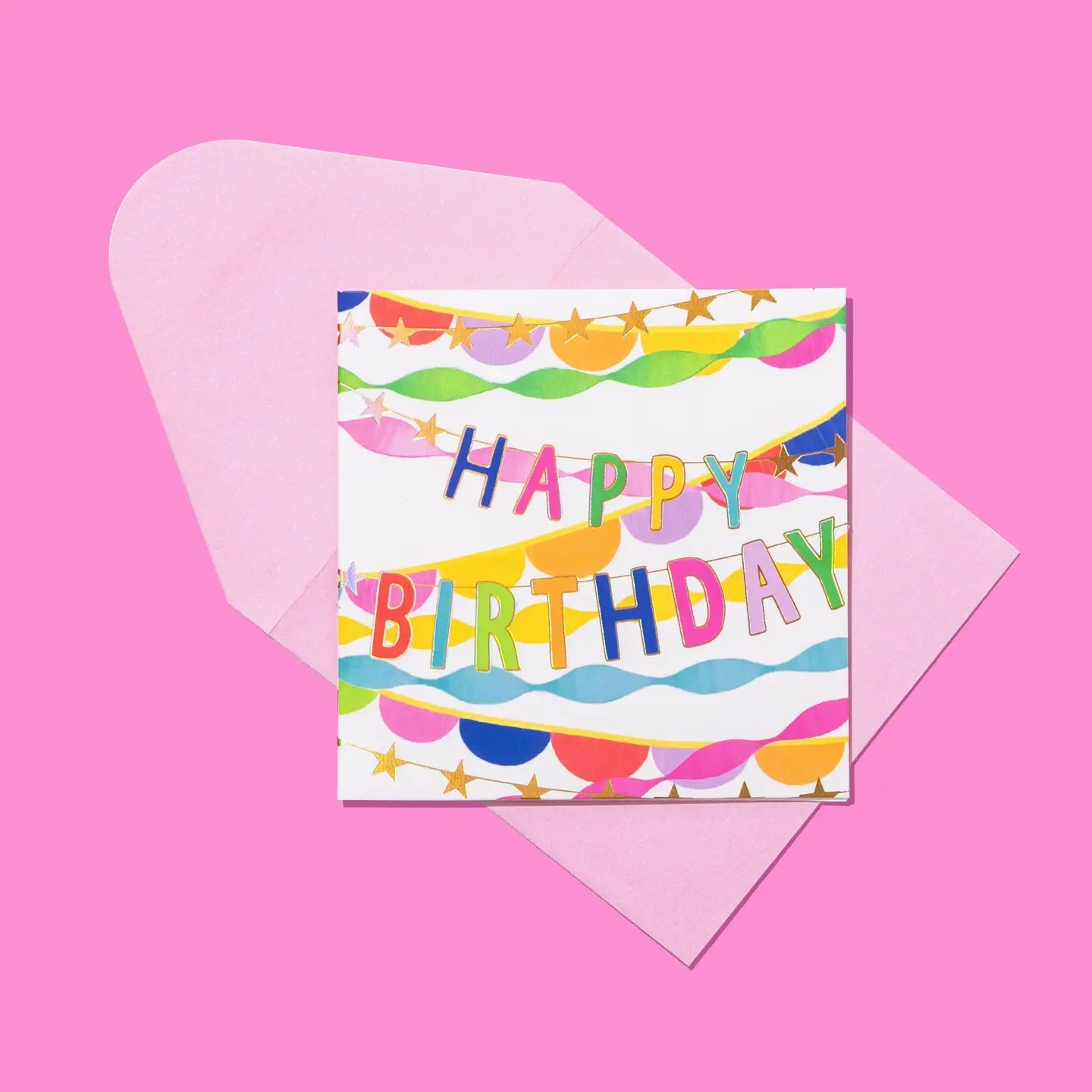 Gift Enclosure Card | "Happy Birthday" Streamers - Juli's Wearable Art