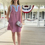 Gingham Print Sleeveless Mini Dress - Juli's Wearable Art