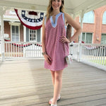 Gingham Print Sleeveless Mini Dress - Juli's Wearable Art