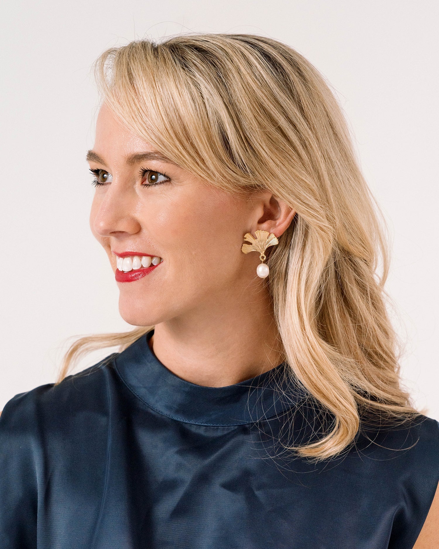 Susan Shaw Ginkgo Drop Earrings