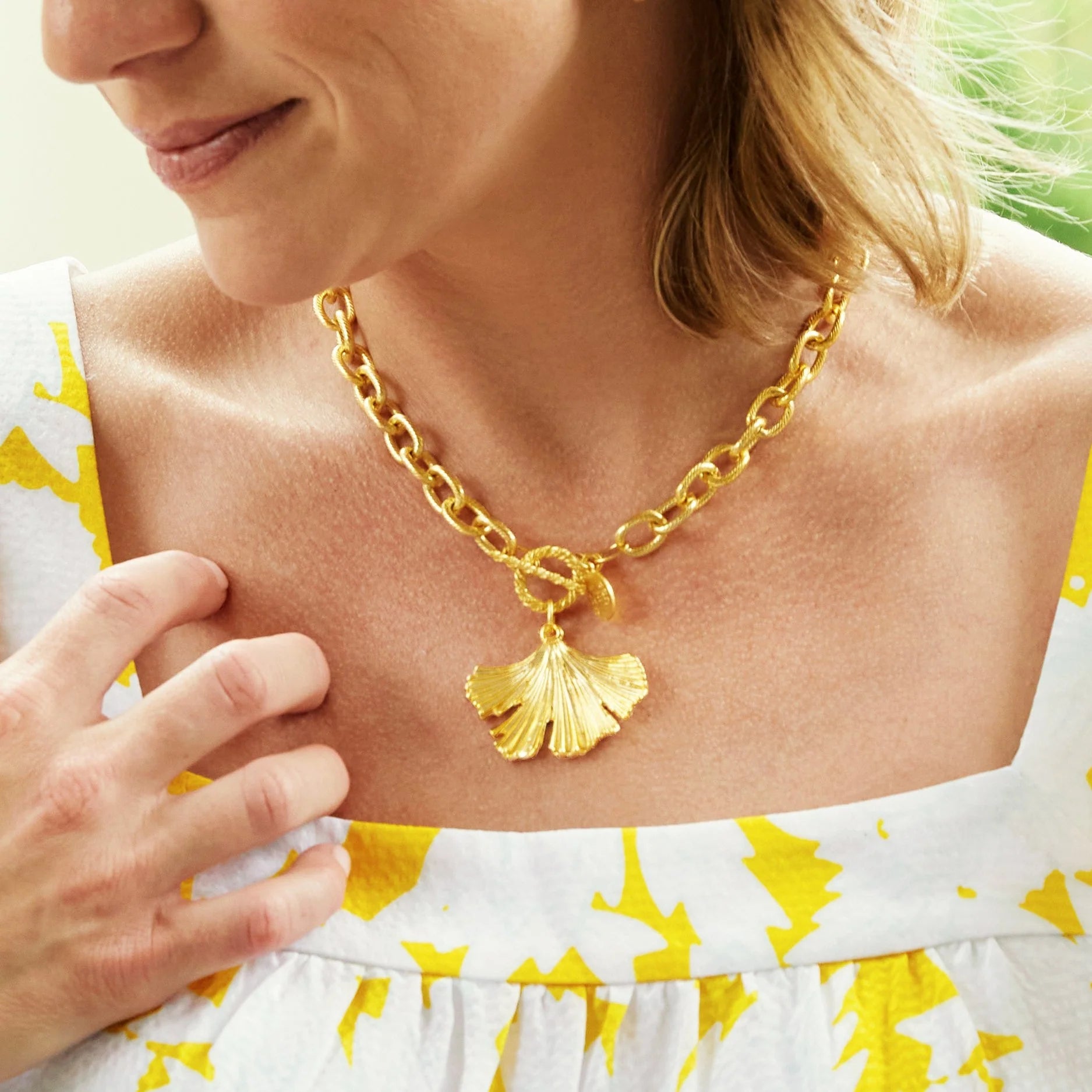 Ginkgo Toggle Necklace - Juli's Wearable Art