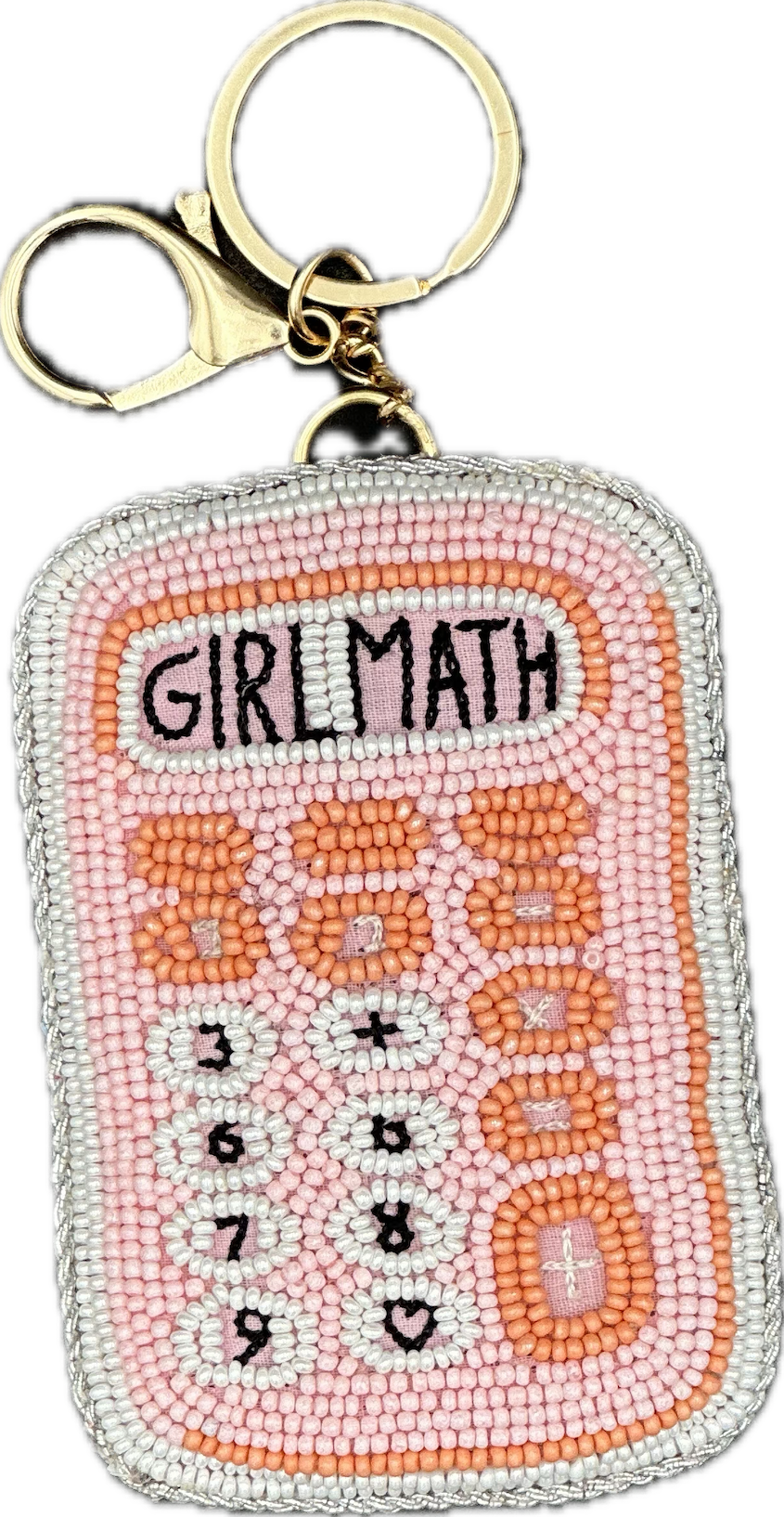 Girl Math Beaded Bag Charm - Juli's Wearable Art