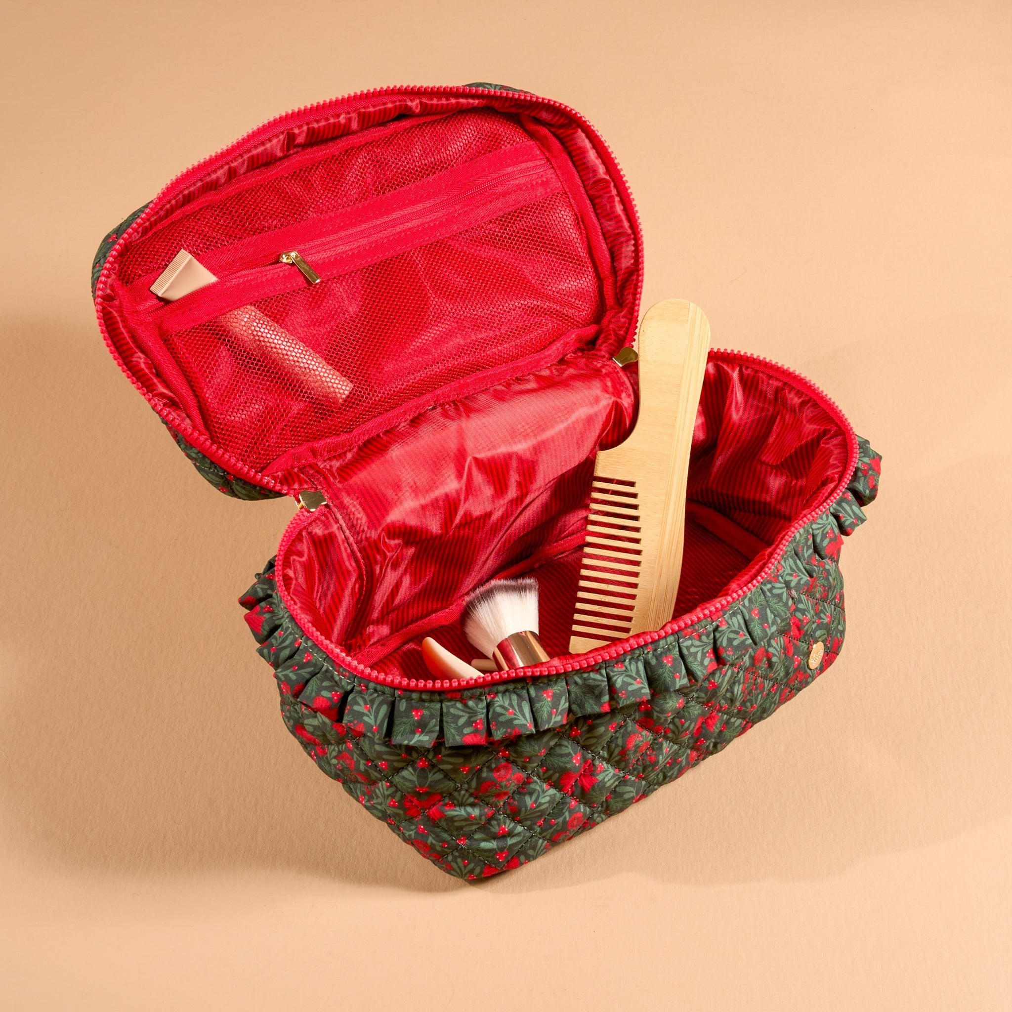 Glam & Go Quilted Cosmetic Bag | A Merry Moment - Juli's Wearable Art