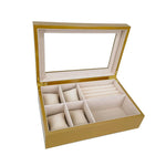 Glass Top Jewelry Box | Gold - Juli's Wearable Art