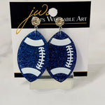 Glitter Acrylic Football Earrings - Juli's Wearable Art
