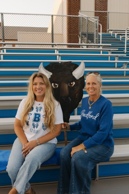 Go Blue! Bedford High School Soccer Cheer Ladies T-Shirt