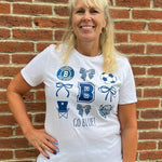 Go Blue! Bedford High School Soccer Cheer Ladies T-Shirt - Juli's Wearable Art