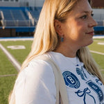 Go Blue! Bedford High School Soccer Cheer Ladies T-Shirt - Juli's Wearable Art