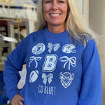 Go Blue! Bedford High School Sweatshirt - Juli's Wearable Art