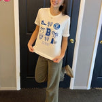 Go Blue! Bedford High School Wrestling Cheer Ladies T-Shirt - Juli's Wearable Art