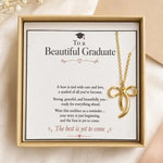 Gold Bow Necklace for the Graduate - Juli's Wearable Art