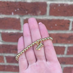 Gold "Cheer" Beaded Bracelet - Juli's Wearable Art