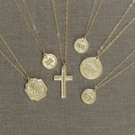 Gold Cross Necklace | Titus 3:4–5 Scripture Pendant - Juli's Wearable Art