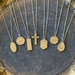 Gold Cross Necklace | Titus 3:4–5 Scripture Pendant - Juli's Wearable Art
