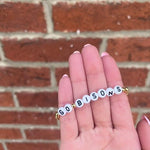 Gold "Go Bison" Beaded Bracelet - Juli's Wearable Art