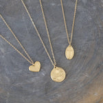 Gold Necklace | I Corinthians 13:13 Heart Pendant - Juli's Wearable Art