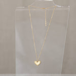 Gold Necklace | I Corinthians 13:13 Heart Pendant - Juli's Wearable Art