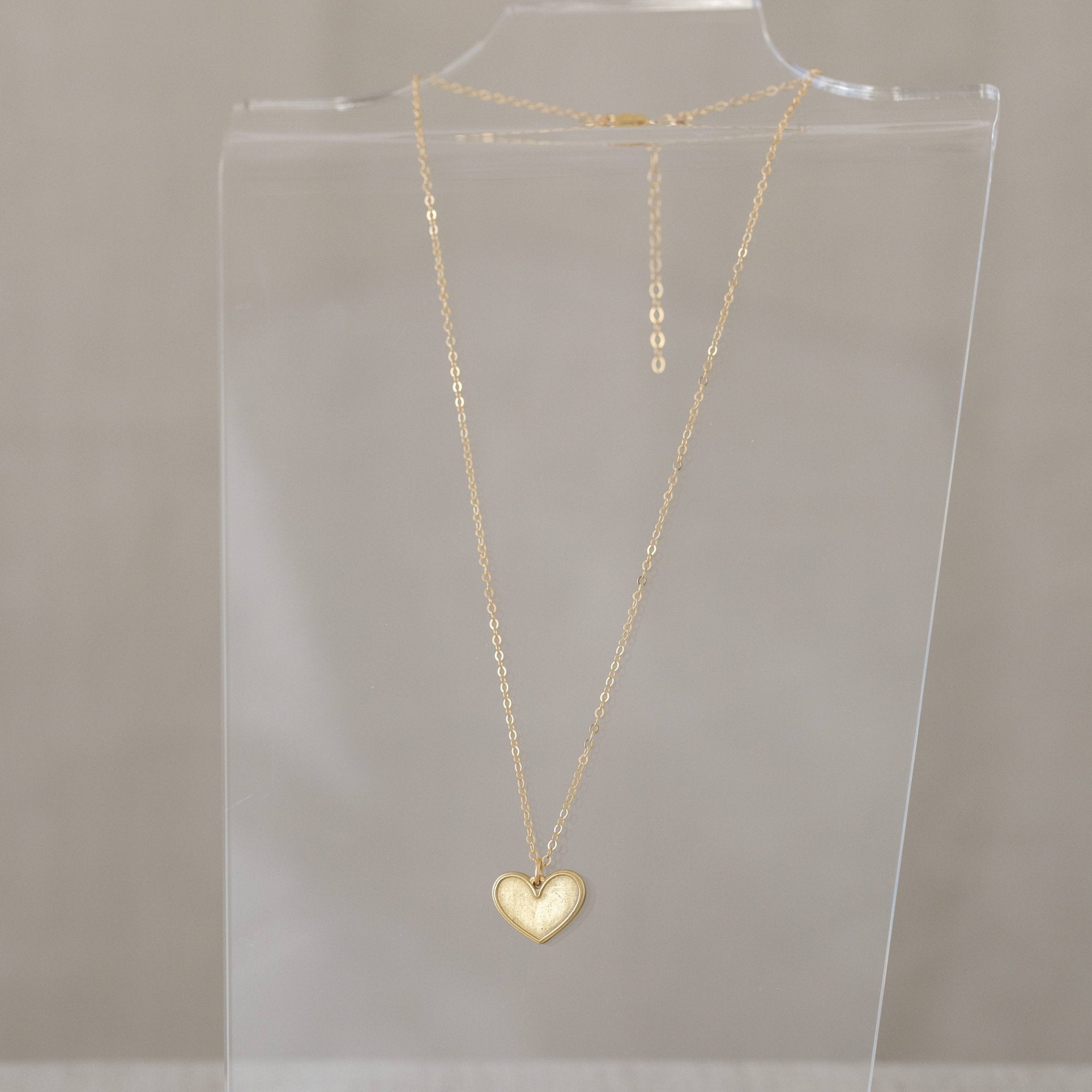 Gold Necklace | I Corinthians 13:13 Heart Pendant - Juli's Wearable Art