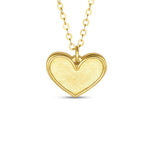 Gold Necklace | I Corinthians 13:13 Heart Pendant - Juli's Wearable Art
