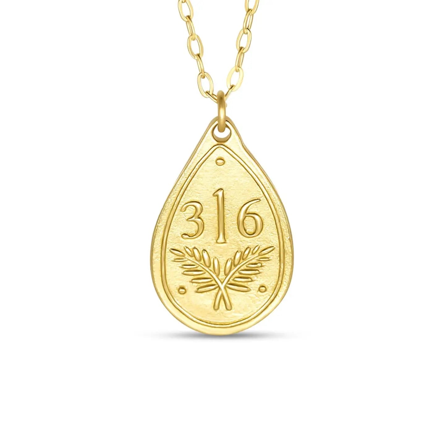 Gold Necklace | John 3:16 Pendant