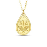Gold Necklace | John 3:16 Pendant - Juli's Wearable Art