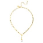 Gold Pearl Paperclip Necklace - Juli's Wearable Art