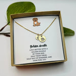 Golden Doodle Necklace | Gold - Juli's Wearable Art
