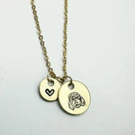 Golden Doodle Necklace | Gold - Juli's Wearable Art