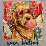 Goldendoodle "XOXO Watson" Valentine's Cupid Tee - Juli's Wearable Art
