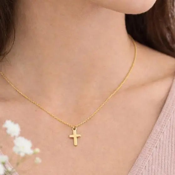 Graduation Cross Necklace | Gold