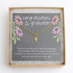 Graduation Cross Necklace | Gold - Juli's Wearable Art