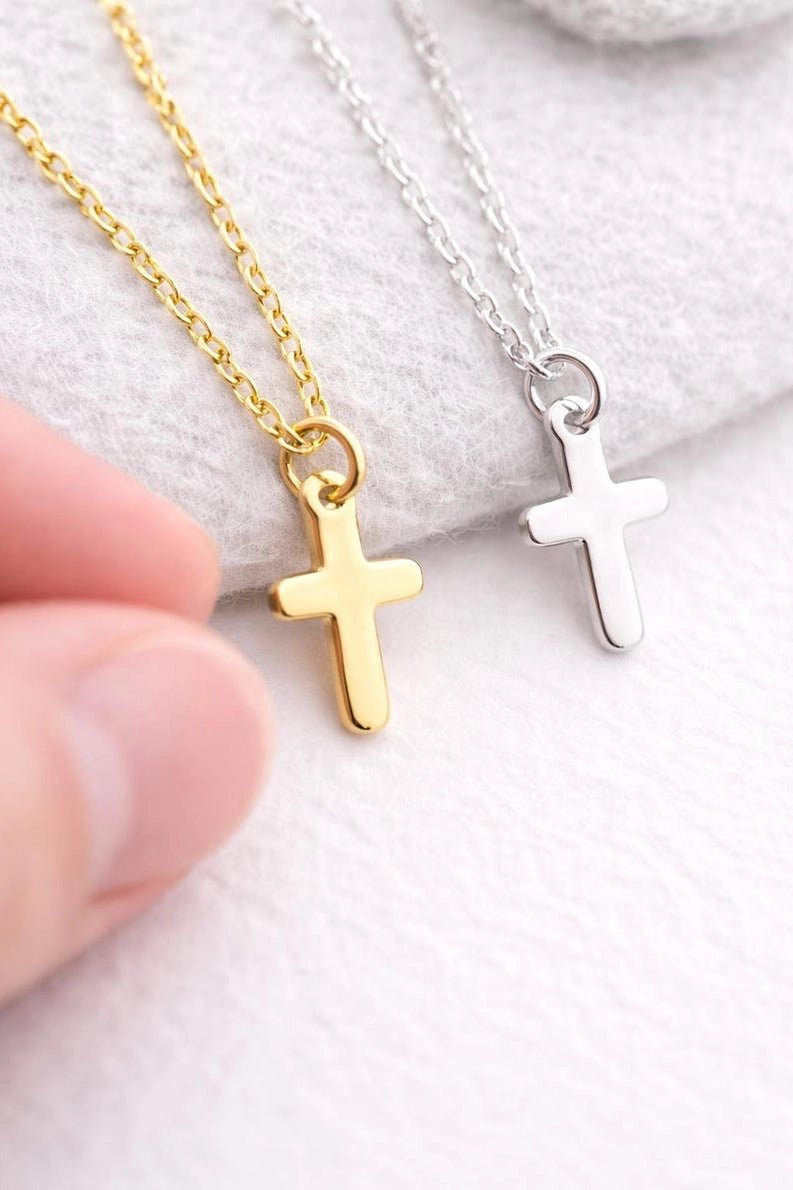 Graduation Cross Necklace | Silver