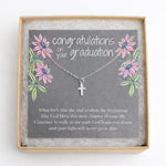 Graduation Cross Necklace | Silver - Juli's Wearable Art