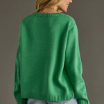 Green “Ski Goggle” Knit Sweater - Juli's Wearable Art